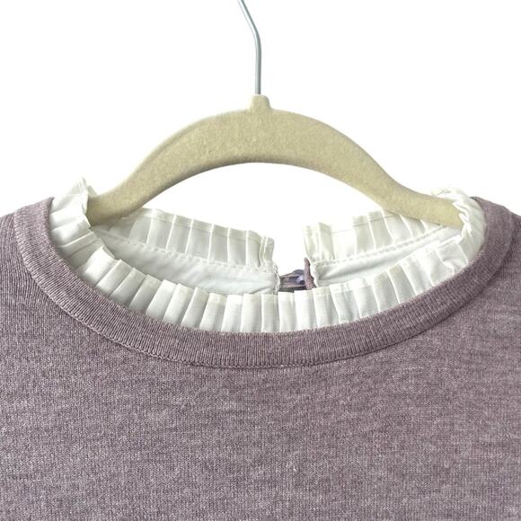 Vila Milano Purple Sweater Size Medium Ruffles - Picture 6 of 7